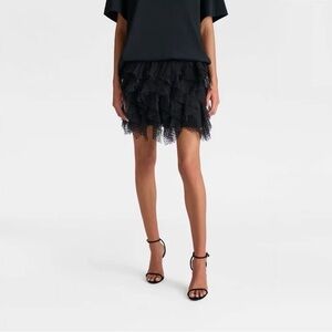 KBB by KAHLANA Women's 'The Ruffle Mini Skirt' - Black S, L